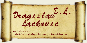 Dragislav Lacković vizit kartica